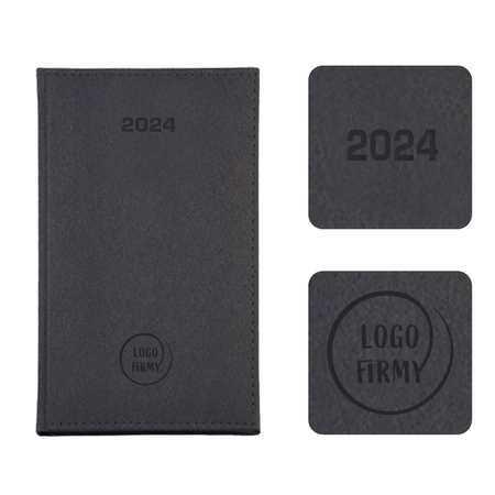 Kalendarz Książkowy A6 Tygodniowy Denim Grafitowy E392