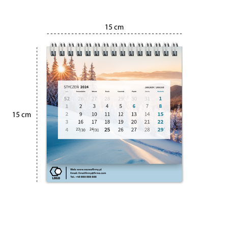 Kalendarz Biurkowy Piramidka 12 Kartkowy