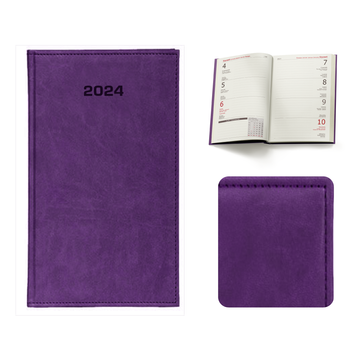 Kalendarz Książkowy A6 Tygodniowy Vivella Fioletowy 4864