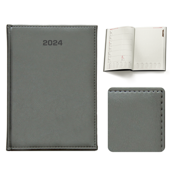 Kalendarz Książkowy A5 Tygodniowo-Notesowy Nebraska Grafitowy D135/M