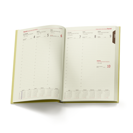 Kalendarz Książkowy A5 Tygodniowy Vivella Oliwkowy A967
