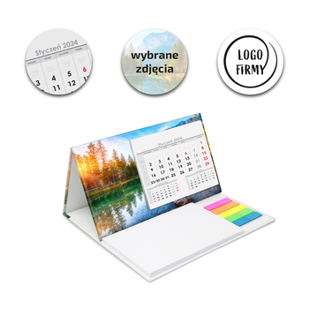 Kalendarz Biurkowy LUX Piramidka Notes Znaczniki Małe Kalendarium