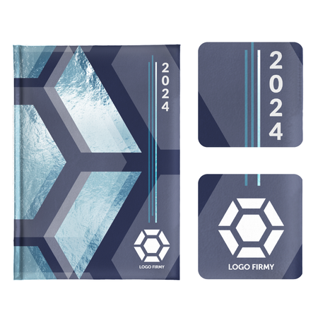 Kalendarz Książkowy A4 Tygodniowo-Notesowy Oprawa Drukowana Folia Mat + UV