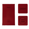 Kalendarz Książkowy A6 Tygodniowy Velour Czerwony A838