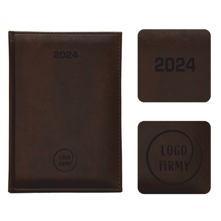 Kalendarz Książkowy A5 Dzienny Nebraska 416 stron Brązowy Ciemny D556