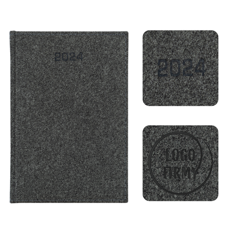 Kalendarz Książkowy A5 Dzienny Ruggie Szary