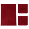Kalendarz Książkowy A5 Dzienny Velour Czerwony A838