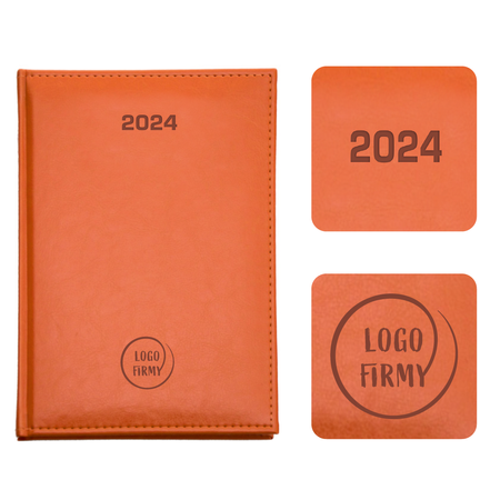 Kalendarz Książkowy A5 Dzienny Nebraska Pomarańczowy A837