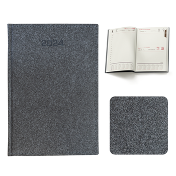 Kalendarz Książkowy A5 Dzienny Ruggie Grafitowy