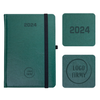 Kalendarz Książkowy A5 Dzienny Nebraska z gumką Zielony Jasny A224