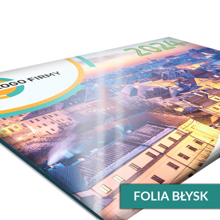 Kalendarz Trójdzielny LUX Główka Wypukła Folia Błysk