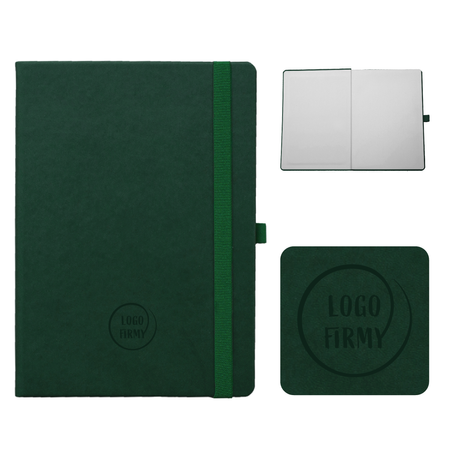 Notes Książkowy B6 KRATKA Vivella z gumką Zielony 4720