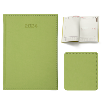 Kalendarz Książkowy A5 Dzienny Vellutino Oliwkowy F976