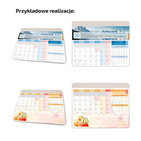 Podkładka pod myszkę Prostokątna z kalendarzem