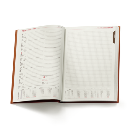 Kalendarz Książkowy B5 Tygodniowo-Notesowy Nebraska Brązowy Jasny A219