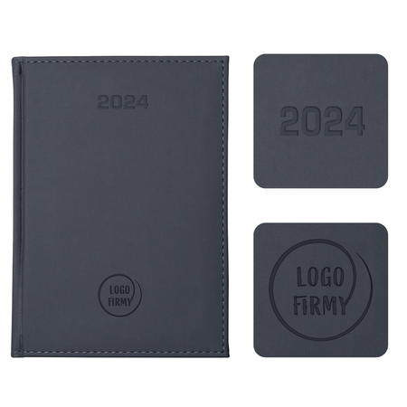 Kalendarz Książkowy A4 Tygodniowy Vellutino Grafitowy F974