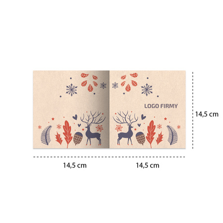 Kartka Świąteczna Ekologiczna Kwadrat