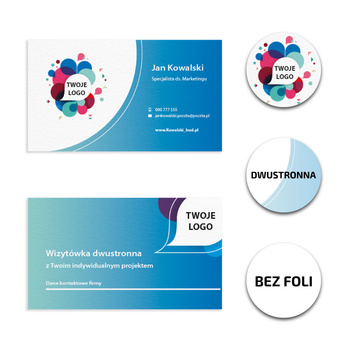 Wizytówka 90x50 mm bez foli