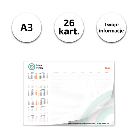 Biuwar A3 format 26 kartek 