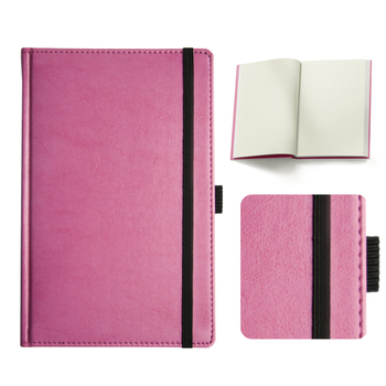 Notes Książkowy A5 KROPKI Nebraska z gumką Liliowy D148