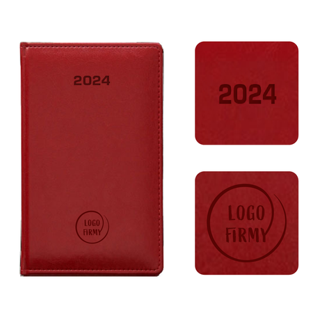 Kalendarz Książkowy A6 Tygodniowy Nebraska Exclusive Czerwony A222