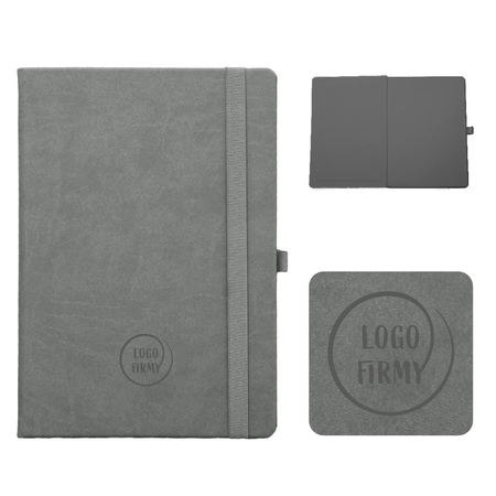 Notes Książkowy B5 KROPKI Vivella z gumką Szary E482