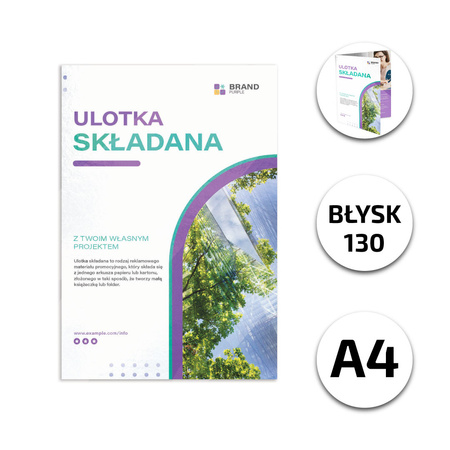 Ulotka Składana A4 kreda 130 Błysk