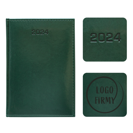 Kalendarz Książkowy A5 Dzienny Caprice Zielony