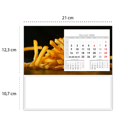 Kalendarz Biurkowy LUX Piramidka Planer Małe Kalendarium