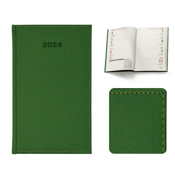 Kalendarz Książkowy A6 Tygodniowy Denim Zielony E387