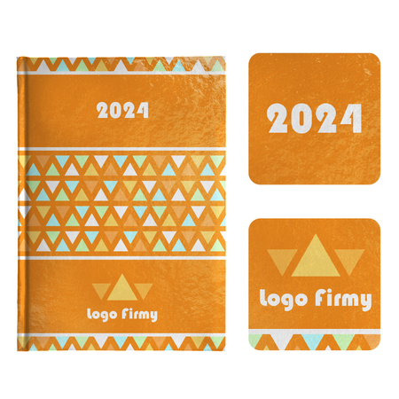 Kalendarz Książkowy A4 Tygodniowo-Notesowy Oprawa Drukowana Folia Błysk