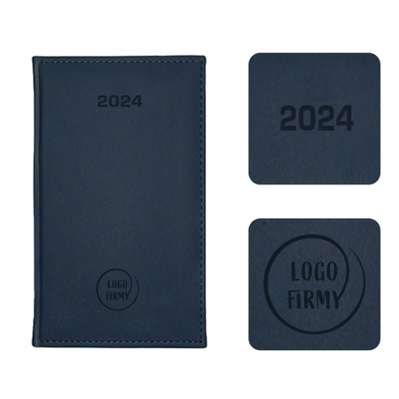 Kalendarz Książkowy A6 Tygodniowy Velour Granatowy A481