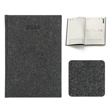 Kalendarz Książkowy A5 Dzienny Ruggie Szary