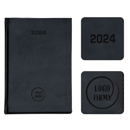 Kalendarz Książkowy A5 Dzienny Vivella Economic Czarny/Nero