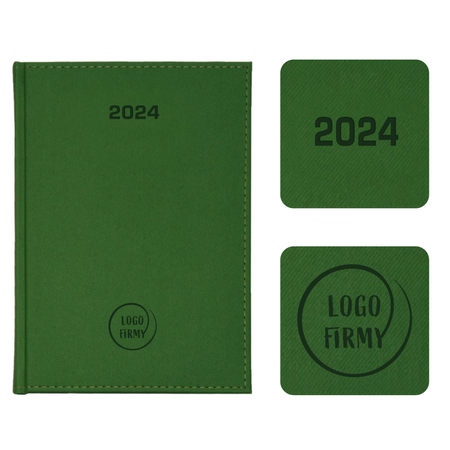 Kalendarz Książkowy B5 Dzienny Denim Zielony E387