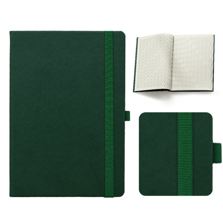 Notes Książkowy B6 KRATKA Vivella z gumką Zielony 4720