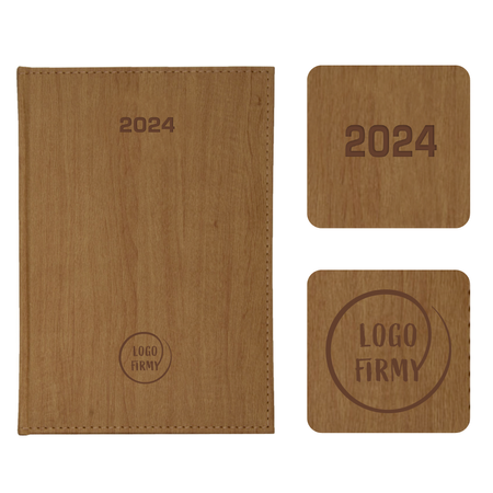 Kalendarz Książkowy A4 Dzienny Acero Brązowy Jasny E935