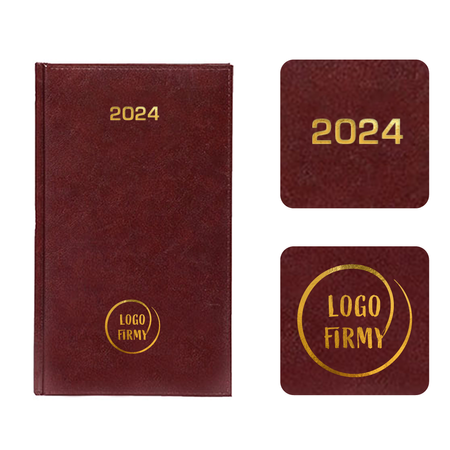 Kalendarz Książkowy A6 Tygodniowy Baladek Bordowy