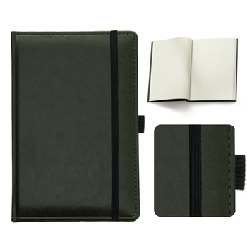 Notes Książkowy A5 KROPKI Nebraska z gumką Zielony A299