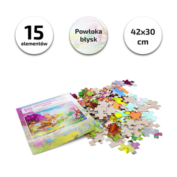Puzzle 15 elementów pudełko składane