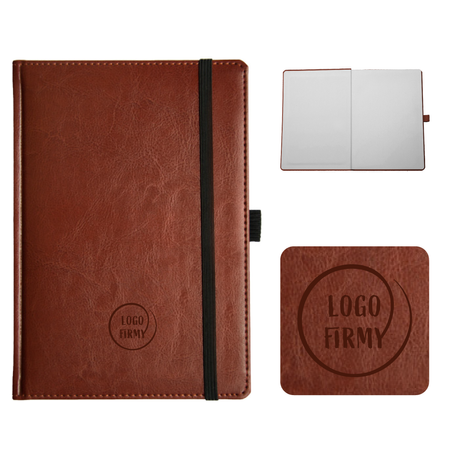 Notes Książkowy A5 KRATKA Nebraska z gumką Brązowy A220