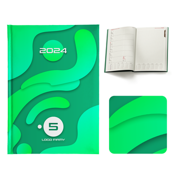 Kalendarz Książkowy A6 Tygodniowy Oprawa Drukowana Folia Soft Touch