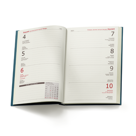 Kalendarz Książkowy A6 Tygodniowy Nebraska Exclusive Niebieski Jasny D140