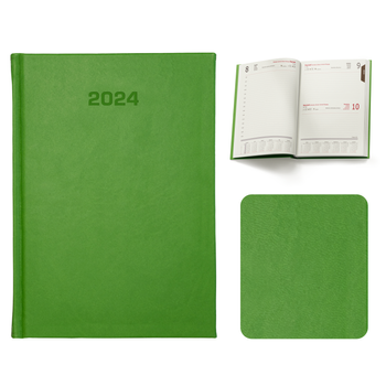 Kalendarz Książkowy B6 Dzienny Vivella Economic Zielony Jasny E478