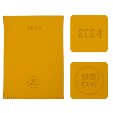 Kalendarz Książkowy A5 Dzienny Vellutino Żółty E972