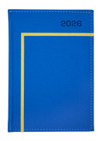 Kalendarz Książkowy A5 Dzienny Ramka Niebieski z Żółtym