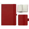 Notes Książkowy A5 KRATKA Vivella z gumką Czerwony 4872
