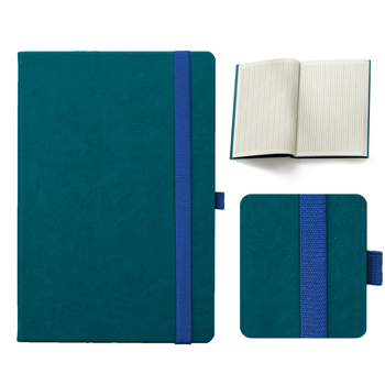 Notes Książkowy B5 KRATKA Vivella z gumką Niebieski F417