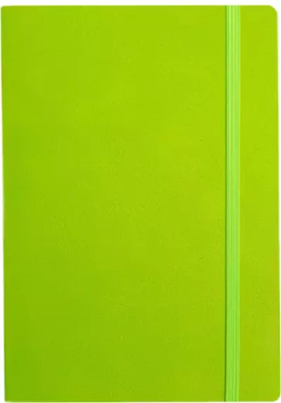 Notes Książkowy A5 GŁADKI Flexi z gumką J.Zielony  A46-01