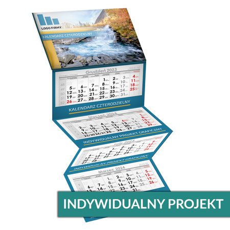 Kalendarz Czterodzielny LUX Główka Wypukła Folia Mat
